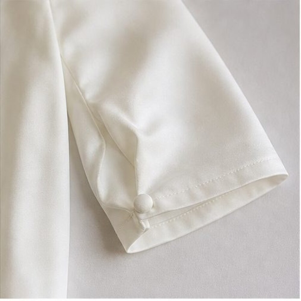 Ivory Button Blouse - Picture 5 of 6